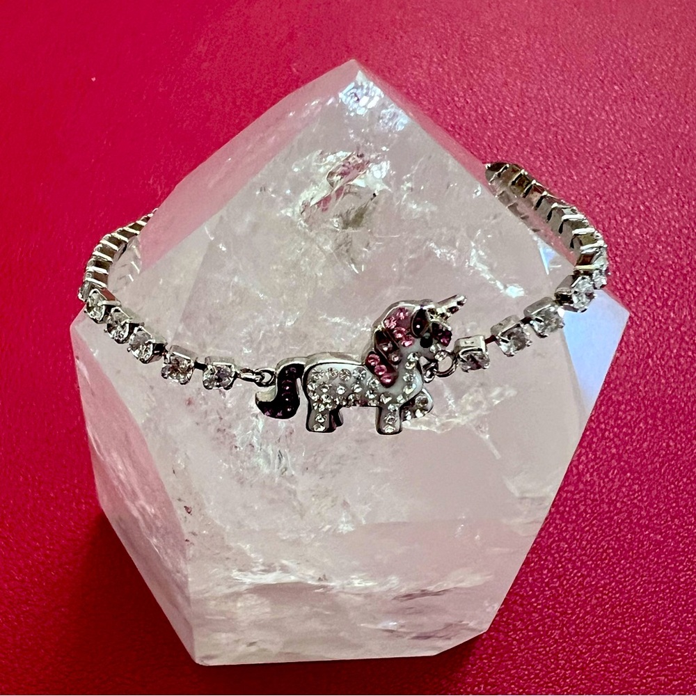 NWOT Sterling Silver | Adjustable Bracelet - Unicorn Charm with CZ